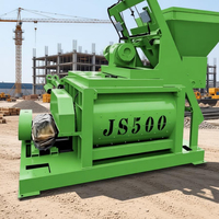 Bétonnière JS500 500L à double arbre avec trémie et moteur électrique pour petite centrale à béton