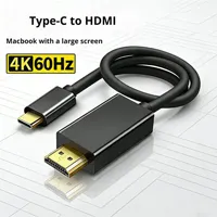 Câble USB Type C vers HDTV de 1,8 m, 4K 30Hz, certifié HDCP 2.2, pour ordinateur portable, téléphone, iPhone 15-17 vers TV, moniteur, streaming et présentation