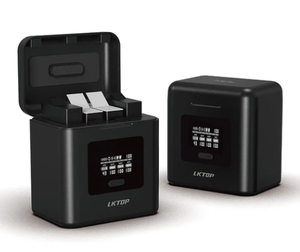 Étui de charge de batterie multifonctionnel pour <span class=keywords><strong>Action</strong></span> 3/4/5 Pro, accessoires GoPro Hero 5/6/7/8/9/10/11/12, <span class=keywords><strong>chargeur</strong></span> <span class=keywords><strong>portable</strong></span> 7000mAh - Product Image 1