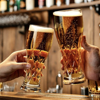 Chopes à vin et à bière en cristal de luxe, 300/500 ml, fabrication directe d'usine, design moderne créatif, réutilisables, pour la maison, sublimation, surdimensionnées
