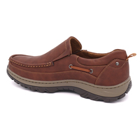 Sepatu Kasual Pria Model Moccasin Creepers, Bagian Atas PU, Lapisan Kain, Sol Kulit Asli, Promo Hot Sale