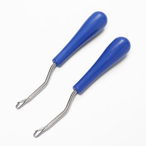 Venta de fábrica Aguja de tejer a mano autoblocante Mango de plástico azul Crochet - Product Image 1
