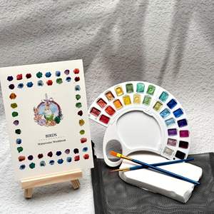 Ensemble de peinture à l'<span class=keywords><strong>aquarelle</strong></span> Bview Art, 26 couleurs solides avec livre de coloriage, album de <span class=keywords><strong>dessin</strong></span> de bande <span class=keywords><strong>dessin</strong></span>ée, kit d'outils de peinture pour enfants - Product Image 2