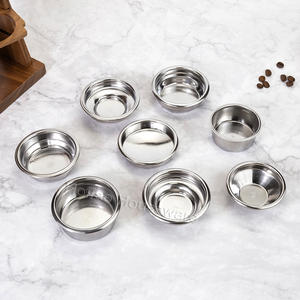 Cesta de filtro Espresso 51/53/58mm Portafiltro Tazón de polvo de acero inoxidable Individual Doble porción 2 Shot <span class=keywords><strong>Cafetera</strong></span> Taza de filtro - Product Image 4