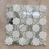 Carrelage en mosaïque carrée 3D, pierre polie, forme irrégulière, moderne, pour salle de bain, intérieur, résistant à l'eau