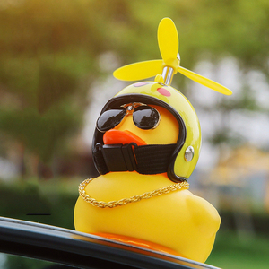 Vélo Moto <span class=keywords><strong>Voiture</strong></span> Accessoires Décoratifs Canard Jaune avec Ventilateur Mini Canard Clignotant Lumière Jouet <span class=keywords><strong>Casque</strong></span> Décoration Canard - Product Image 6
