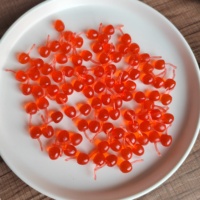 100 stuks 3D Mini Fruit Kersen Cabochons Miniatuur Simulatie Kersen Kunstmatige Decoraties voor Feestdecoratie Huis Keuken Slime Top