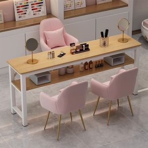 Juego <span class=keywords><strong>de</strong></span> <span class=keywords><strong>mesa</strong></span> y silla para salón <span class=keywords><strong>de</strong></span> uñas, con superficie <span class=keywords><strong>de</strong></span> madera, estructura metálica, estilo japonés, para <span class=keywords><strong>manicura</strong></span>, para uso doméstico o en salón. - Product Image 4