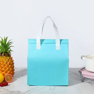 Sac isotherme personnalisé en non-tissé avec logo, sac de livraison alimentaire en aluminium pour desserts, sac de transport avec poignée - Product Image 3