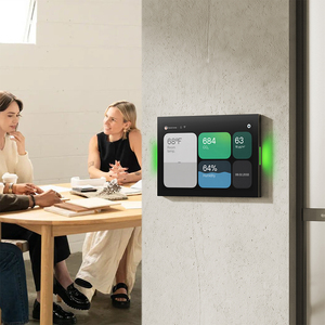 Tablette Android murale avec barre lumineuse LED et indicateurs pour alertes visuelles, panneau <span class=keywords><strong>de</strong></span> réservation <span class=keywords><strong>de</strong></span> salle, écran tactile encastré, PoE, CE, FCC - Product Image 2