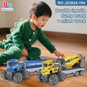 Coche de juguete de simulación personalizado para niños, transporte urbano, camión grande de juguete, cabeza de arrastre de doble inercia, juego de coche de juguete deslizante - Product Image 2