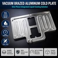 Plaque de refroidissement de batterie EV en aluminium 3003 brasée sous vide, plaque froide liquide, dissipateur thermique refroidi par eau pour voiture électrique