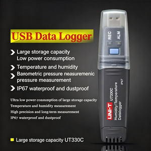 เครื่องบันทึกข้อมูลอุณหภูมิ UT330A IP67 USB เครื่องบันทึกข้อมูลอุตสาหกรรมความจุสูง - Product Image 2
