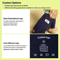 OEM ODM |   Combinaison thermique pour chien à manches longues, couvrant 4 pattes, antistatique, génératrice de chaleur, en Dralon, pour l'automne, avec logo personnalisé, prête à être expédiée