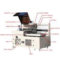Machine de scellage et de découpe électrique semi-automatique pour emballages de boîtes cadeaux, films thermorétractables en plastique, applications alimentaires et vestimentaires