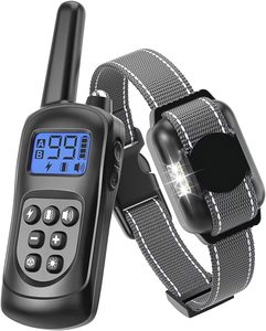 <span class=keywords><strong>Collar</strong></span> eléctrico remoto para entrenamiento de perros, pantalla LCD grande, impermeable y recargable - Product Image 1