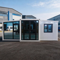 Villa préfabriquée de luxe extensible de 10, 20 ou 40 pieds, maison portable avec 3 chambres, maison conteneur préfabriquée
