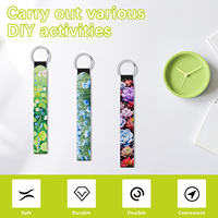 Bracelet porte-clés en néoprène vierge pour sublimation – Lanière personnalisable pour femme