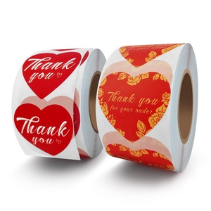 Rollos <span class=keywords><strong>de</strong></span> pegatinas autoadhesivas multicolores personalizados, pegatinas <span class=keywords><strong>de</strong></span> agradecimiento, gracias por el embalaje multiproducto - Product Image 4