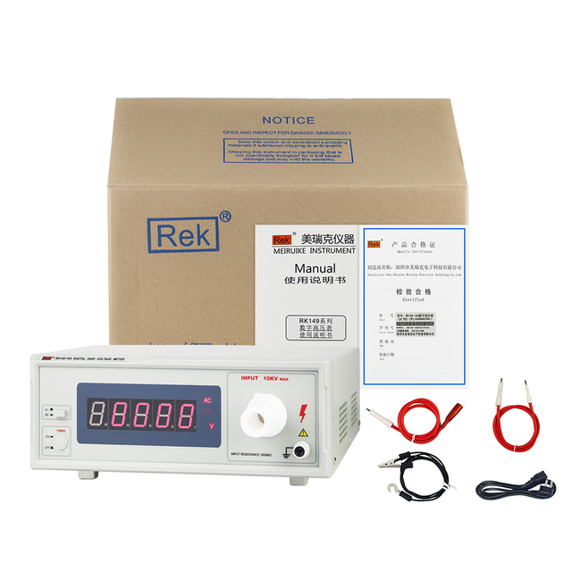 REK RK149-10A Series Digital High Voltage Meter 4 Digit Half Display Pulse Measuring Instrument High Precision Voltmeter