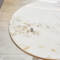 Table d'appoint ronde en forme de sablier de luxe léger pour salon Table d'angle pour canapé