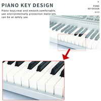 Multi-function Piano Keyboard 61 Key Electronic Organ Musical Keyboard Instrument with USB MIDI Portable