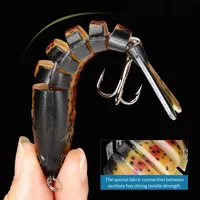 Lot de 5 leurres artificiels articulés de 98 mm et 15 g pour la pêche au brochet, à la truite et au bar en eau douce et salée