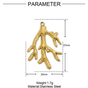 TUF25-D Coral Tree French Coconut Tree Love <b>Titanium</b> Steel DIY Pendant Necklace Fashion <b>Stud</b> Earrings Stainless Steel Jewelry - Product Image 6