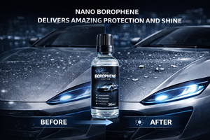 GRAPHONEX Borophene Pro Revestimiento Cerámico Nano para Autos con Boronio Mejorado 50ml |   Durabilidad Extrema Ultra Hidrofóbica Resistente a los Arañazos y a los Rayos UV - Product Image 2