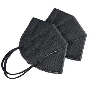 Masker Wajah KN95 sekali pakai, <span class=keywords><strong>Respirator</strong></span> hitam Anti polusi dengan cantelan telinga - Product Image 1