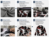 T-shirt à manches longues 3D AOP 100% Polyester Popeline Sublimation Séchage rapide Col rond Cercles rouges Streetwear Automne Vente en gros