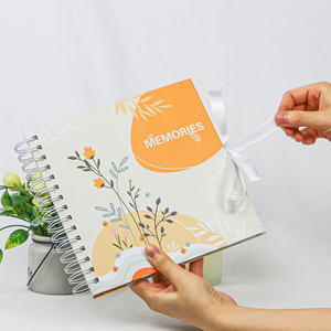 <span class=keywords><strong>Album</strong></span> de <span class=keywords><strong>scrapbooking</strong></span> personnalisé en papier imprimé écologique, couverture rigide, vente en gros, DIY - Product Image 4