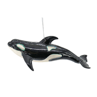 Sea Overlord Shark Shell Crystal Embellissement Pendentif Décoration en verre artisanal Fêtes Décorations de Noël faites à la main Deep