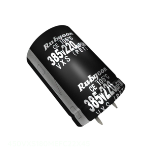 ตัวเก็บประจุแบบมีรูสำหรับยึด180 UF 20% 180 UF - Product Image 1