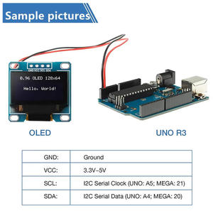 0,96 inch OLED-displaymodule I2C 128x64 SSD1306 wit OLED-scherm DIP-interface displaybord - Product Image 3