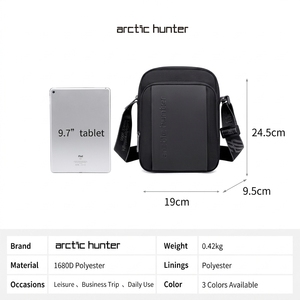 Arctic Hunter Neuerscheinung Herren Geometrisches Muster Wasserdichte Leichte Langlebige Polyester Umhängetasche Schultertasche - Product Image 3