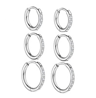 Implant Grade ASTM F136 Titane CNC Sculpture 5A Cubique Zircon CZ Pave Hoop Boucles D'oreilles pour Femmes Hommes Mode Crochet Boucle D'oreille Bijoux