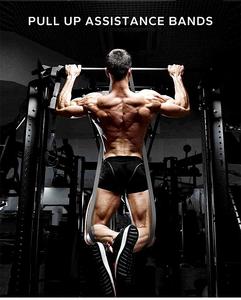 Bandes d'assistance pour tractions, 5 niveaux de résistance en TPE, équipement d'entraînement pour exercices de tractions, bandes de résistance pour hommes et femmes avec poignée - Product Image 4