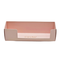 Cajas de Regalo Personalizadas de Alta Calidad para Dulces y Postres, Caja de Exhibición de Papel Rosa con Impresión Personalizada