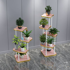 Modern Luxury Solid Wood Flower Stand Irregular Design Indoor Plant Rack For Home Living Room Balcony Green Plants - Product Image 3