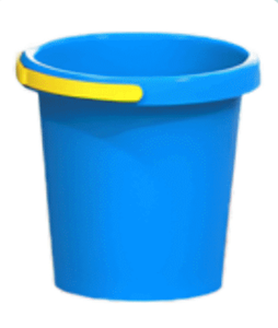 Seau de plage unique, petit, unicolore, 14 cm, jouets d'été pour le plaisir aquatique en plein air, haute qualité - Product Image 1