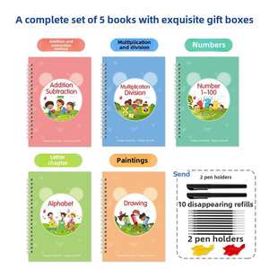 Nueva Versión del Set de Práctica de <span class=keywords><strong>Escritura</strong></span> del Alfabeto Inglés Completo para Niños, Caja de Regalo con Cuaderno de Práctica de <span class=keywords><strong>Escritura</strong></span> con Ranuras, Libros de Actividades para el Aprendizaje Temprano - Product Image 5
