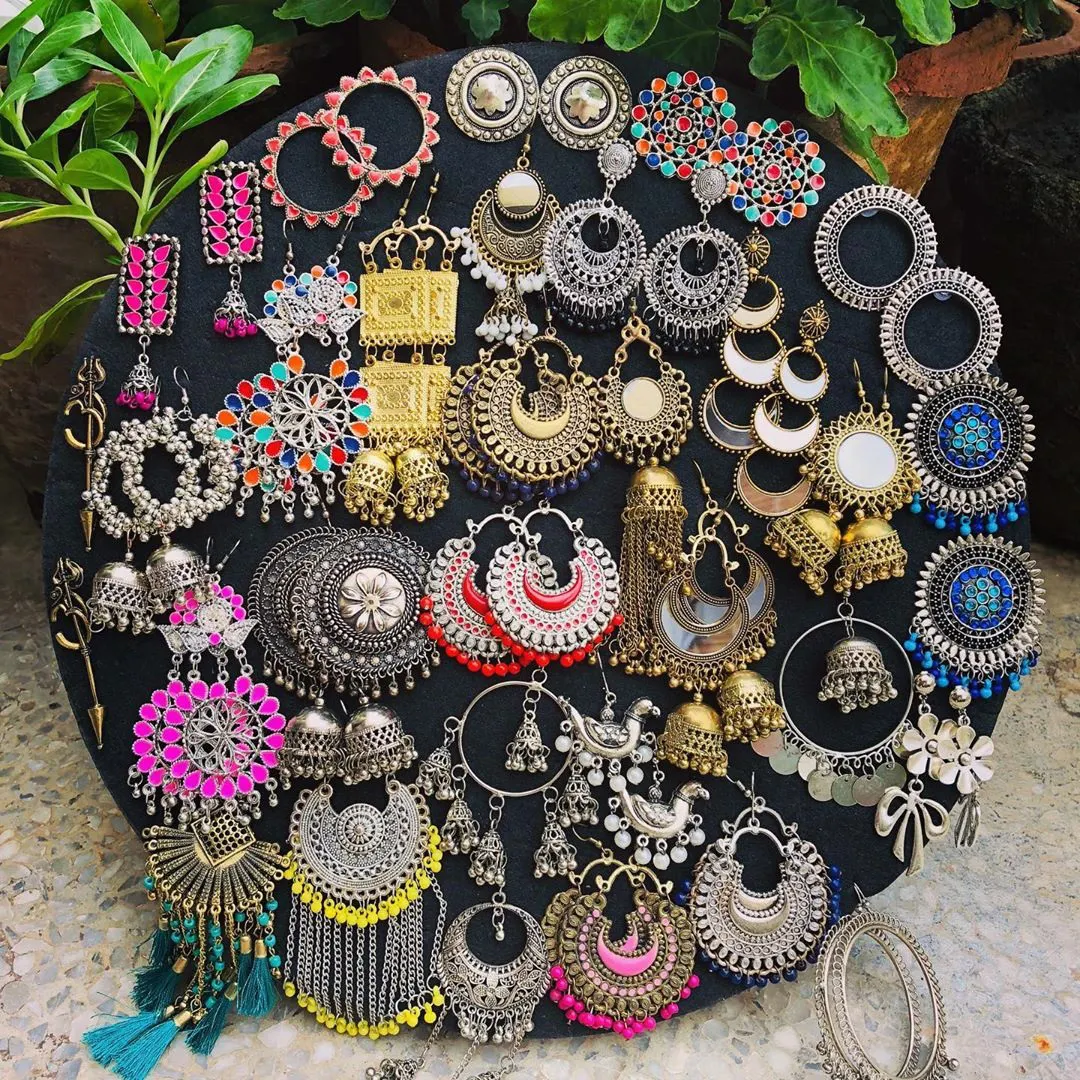 Barlaycs 2021 Bán Nóng Bán Buôn Ấn Độ Bohemian Phong Cách Dân Tộc Antique Tuyên Bố Tassel Drop Earrings Đối Với Phụ Nữ Wedding Jewelry