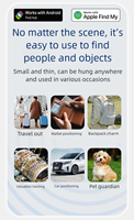 Mini traceur GPS AGPS en temps réel pour animaux de compagnie et objets personnels, compatible iOS Android Google Find My Device, anti-perte, avec batterie 1 an