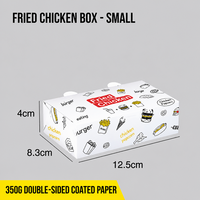 Caja para Pollo Frito Personalizada, Resistente al Aceite, Desechable, para Comida Rápida para Llevar