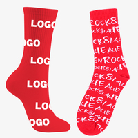 Chaussettes en coton personnalisées, avec lettres pour créateur, blanc, noir, Logo et lettres personnalisées, bas de Sport Oem