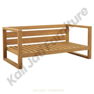 Nueva llegada de alta calidad orientada a la exportación al por mayor de madera de teca de Indonesia al aire libre sofá Aegean 3 plazas muebles de calidad superior