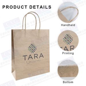Sac de livraison de shawarma en papier kraft brun artisanal, imprimé avec logo personnalisé, écologique, recyclable, pour kebab, charcuterie, plats à emporter - Product Image 2