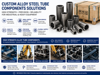 Componentes de Tubo de Acero Aleado de Alta Resistencia OEM, Piezas Mecanizadas por CNC Personalizadas Hechas Según Dibujo para el Ensamblaje de Maquinaria Industrial