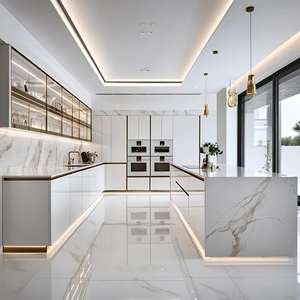 Muebles de Cocina Modulares Americanos Personalizados 2025, Diseño Moderno, Laca Mate, Listos para Armar - Product Image 2